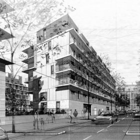 Concours : logements collectifs, ilot ’B’, ZAC De Bonne, Hypercentre, Grenoble